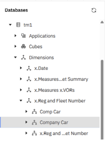 hierachy company car successfully visibile in the databases